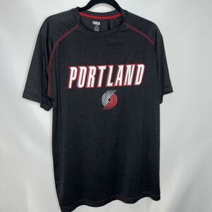 Portland Trail Blazers Shirt Mens Large Black NBA Basketball Pullover Tee